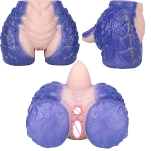 Masturbador Masculino de Silicona con Diseño de Doble Canal, Estilo Dragón, Tacto Suave, Funda de Placer Masculina con Forma de Cadera de Dragón - Product Image 1