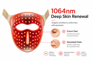 Máscara de Terapia de Luz Roja Inalámbrica AQSHE M3LASER 4D 460 <span class=keywords><strong>665</strong></span> 850 1064nm 4D, Máscara de Cuidado de la Piel con Fotones, Silicona Médica Suave con LED para Spa - Product Image 5