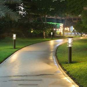 Lámpara Solar de Columna para Jardín, Césped, Villa, Exterior, Hogar, Impermeable, Simple, LED, Acero Inoxidable - Product Image 3