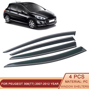 Pour Peugeot 308(<span class=keywords><strong>T7</strong></span>) 2007-2012 voiture fenêtre soleil pluie ombre visière bouclier abri protecteur couverture accessoires extérieurs - Product Image 2