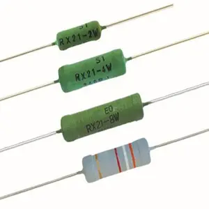 Rx21 10ohm 50ohm 2W 3W 5W 10W 15W 20W 25W 30W สีคงที่ Wirewound Nonflame Resistors