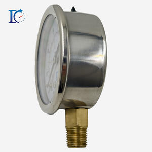 เกจวัดแรงดันไฮดรอลิกสแตนเลส <span class=keywords><strong>SS304</strong></span> แบบท่อ Bourdon จากโรงงาน ขนาด 4 นิ้ว พร้อมเกลียวเชื่อมต่อ NPT1/4 - Product Image 2