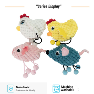 Nouveau modèle Jouets interactifs à mâcher pour chat Peluche douce et mignonne Cochon rose froissé Jouet de luxe pour chat avec cataire - Product Image 3