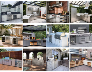 Set di Mobili da <span class=keywords><strong>Cucina</strong></span> Modulari per Esterni in Acciaio Inox, Resistenti alle Intemperie, Completamente Assemblati, Design Personalizzabile dal Produttore BAINENG - Product Image 3