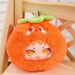 Llavero de peluche con diseño de pato y frutas frescas en bolsa con cierre, set de 6 muñecos lindos, juguete unisex para jóvenes - Product Image 3