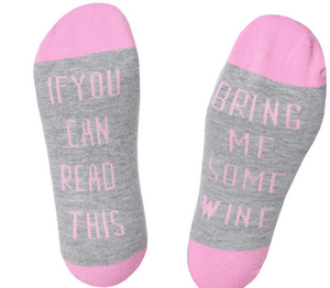 Venta caliente Unisex si usted puede leer este traer <span class=keywords><strong>Me</strong></span> <span class=keywords><strong>vino</strong></span> cerveza café redondo de algodón Calcetines - Product Image 5