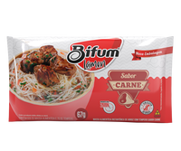 Bifum Fried Instant Rice Noodles with Meat Flavor, Gluten-Free, Low-Sodium, 2-Minute Ready