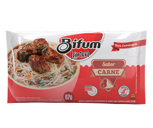 Fideos de Arroz Instantáneos Fritos Bifum, Sabor a Carne, 67G, Paquete Familiar, Bolsa Grande, Sin Gluten, Bajo en Sodio, Listos en 2 Minutos, Saludables - Product Image 1