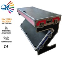 Table de DJ pliable couleur personnalisée, style Z, support de mixage portable, cabine DJ mobile avec table de DJ, flight case compact