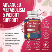 Extrait de cétone de framboise en marque blanche, naturel 99%, 1000mg, suppléments amincissants au café vert, gommes de cétone de framboise