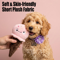 Jouet en peluche pour chien Nunbellpets, mignon, en forme de dessert, en forme de crème glacée ou de beignet, jouet interactif à mâcher pour chiens de petite et moyenne taille