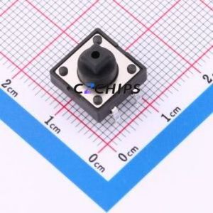 TSA12110-090B512BA Tactile Switch Through hole-4P,11.7x11.5mm Switch Single Pole Single Throw Rectangle Button 2.8N 11.7mm - Product Image 1