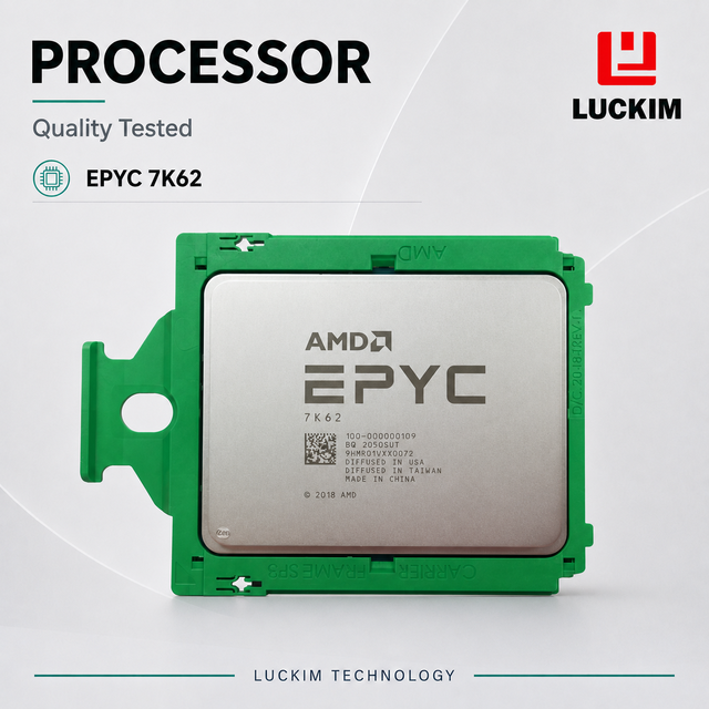 EPYC 7K62 48-Core 96-Thread Server CPU 2.6-3.3GHz 256MB Cache SP3 225W