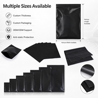 Bolsas Planas Negras Personalizadas de PE Antiestático y a Prueba de Luz con Impresión en Huecograbado para Materiales Fotosensibles, Empaque para Cartuchos de Tóner