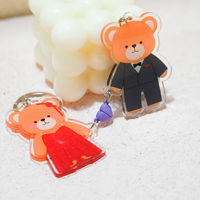 Porte-clés magnétique personnalisé couple ours en peluche fabricant de porte-clés personnalisé avec cadeau au design unique pour petite amie