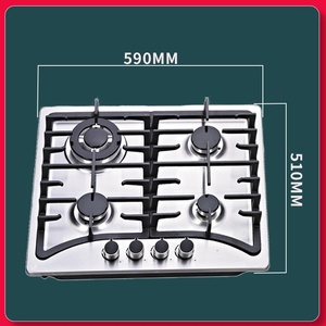 Wholesale Heavy Cast Iron <strong>4</strong> <strong>Burner</strong> Integrated <strong>Stove</strong> Cooktop <strong>Gas</strong> Hob <strong>Top</strong> Tempered <strong>Glass</strong> Kitchen Built-In Electric Power Source