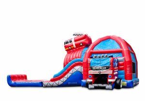 キッズアウトドアインフレータブルレッド3Dロケットキャッスルスライド/インフレータブルジャンピングキャッスルバウンスキャッスルロケットインフレータブルトランポリン - Product Image 2
