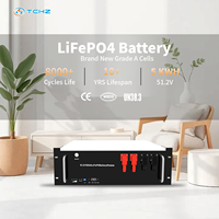 Paquete de Baterías LiFePO4 de 51.2V 100Ah para Montaje en Rack, Certificación CE UK OEM, Garantía de 10 Años, Sistema de Almacenamiento de Energía Solar Fuera de la Red con BMS