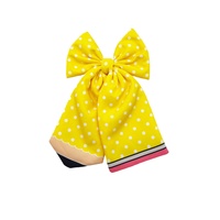 Nœud à cheveux imprimé personnalisé pour filles, style doux, pour la rentrée scolaire, cadeau pour la Fête des Enseignants et les fêtes, cadeau de remerciement