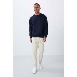 Pantalones Deportivos para Hombre en Color Beige, Texturizados, 100% Algodón, Felpa Francesa, Corte Estándar, Transpirables, 82155 - Product Image 5