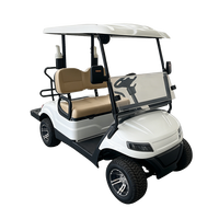 Voiture de golf électrique puissante avec batterie au lithium 72V, blanche, 2 places, certifiée CE, avec accessoires