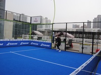 NJPW Terrain de paddle panoramique en verre de qualité supérieure Fabricants de terrain de paddle-tennis à vendre