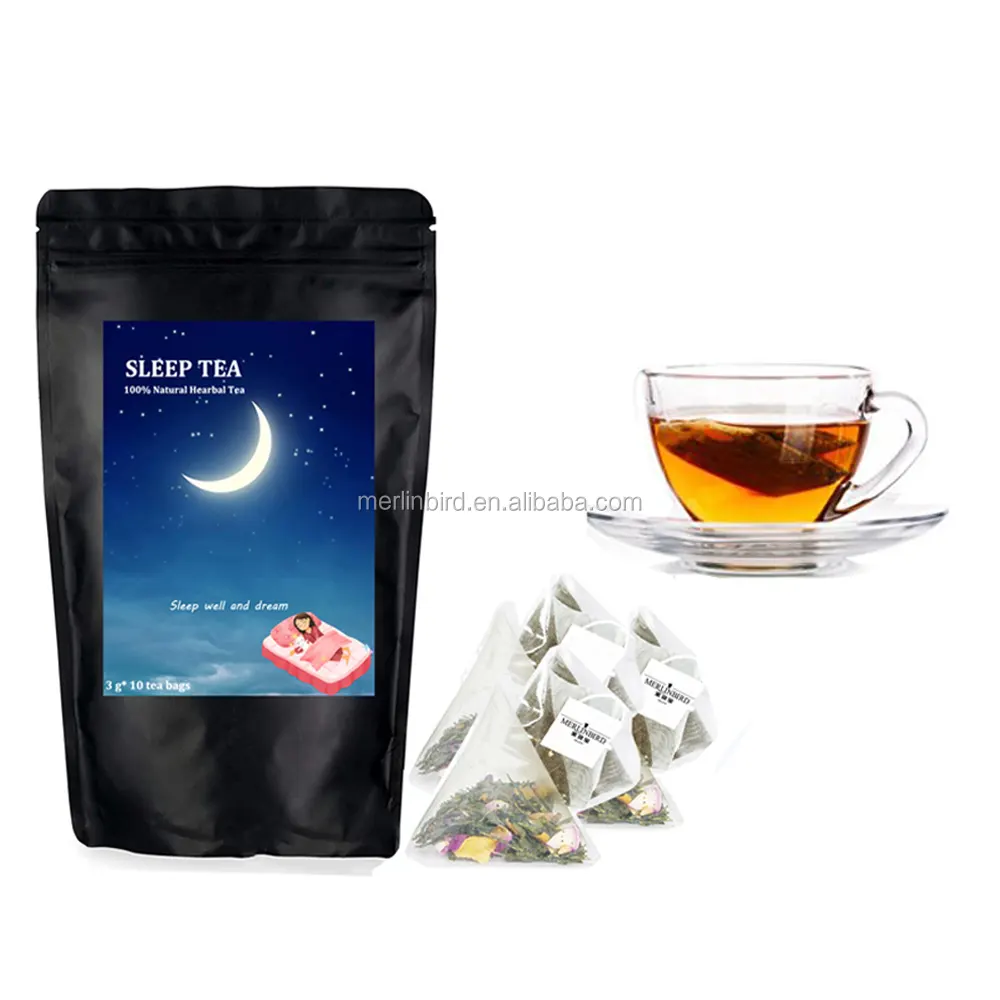 Grosir manfaat tidur Chamomile Lavender teh Herbal, kafein Gratis longgar daun kantong teh