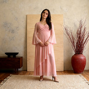 Abaya élégante en polyester brodé pour femmes musulmanes, robe de luxe sur mesure, fournisseur en gros - Product Image 3