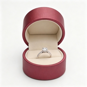 Luxury Custom Shape <b>Ring</b> <b>Box</b> Rigid PU Leather Jewelry <b>Gift</b> <b>Box</b> Suede Insert Debossed Logo Wholesale Factory <b>for</b> Jewelry Brand - Product Image 1