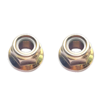 Hex Flange Nuts UNC UNF 1/4-20 3/8-16 5/16-18 1/2-13 5/8-11 3/4 inci baja seng berlapis kuning seng nilon Hex memasukkan mur kunci