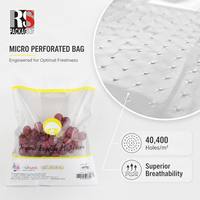 Sacs thermoscellables micro-perforés haute densité de qualité alimentaire 40400, imprimés en héliogravure, personnalisables pour l'emballage des produits agricoles