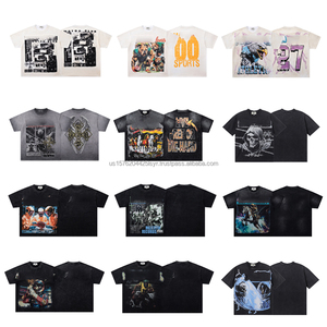 เสื้อยืดแขนสั้นคุณภาพสูง หนักแน่น 100% ผ้าฝ้าย แบรนด์ MAJESTIKS สไตล์อเมริกันแนวสตรีทสุดเทรนดี้ ฮิปฮอป ทรงหลวม สำหรับผู้ชาย - Product Image 1