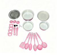 Ensemble de 13 ustensiles de cuisine en granit antiadhésif, écologiques et durables, comprenant poêle à frire, marmite et ustensiles en nylon – Compatible gaz et induction pour la cuisine domestique