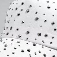 Vente en gros de casquettes de baseball en coton de haute qualité pour femmes Casquettes de sport personnalisées à bord incurvé pailleté pour femmes Style Oxford