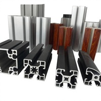 Profils en aluminium Série 2020 Tube carré anodisé noir CNW Aluminium OB20X20R pour application de cadre de porte et de fenêtre