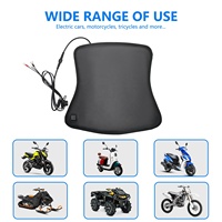 Coussin chauffant en cuir imperméable WUPP 12V avec interrupteur de commande, garantie 12 mois, pour siège solo de moto ou VTT Argo