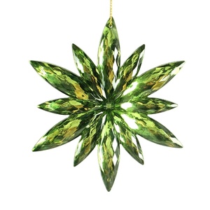 Heißer Verkauf Hochwertige Weihnachtsbaumdekoration Rote Acryl-Schneeflocken-Verzierung - Product Image 4