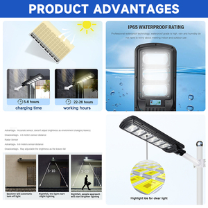 Lámpara Solar Integrada Todo en Uno para Exteriores, Diseño Modular, 200W 400W 600W 800W 1000W 1200W, SMD, IP67, Impermeable, ABS - Product Image 3