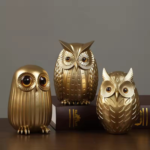 Resin Owl Sculpture Modern Birthday Animal Figurine for Garden Art Decor Home Bookshelf Desk <b>Table</b> Ornament Customized - Product Image 4