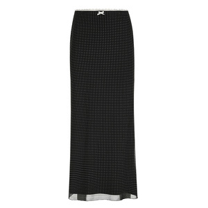 Gonna stretta a <span class=keywords><strong>pois</strong></span> da ragazza gonna in garza All-match da donna con cuciture in pizzo alla vita alla moda puro desiderio - Product Image 6