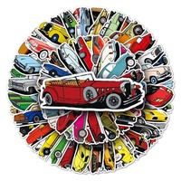 51 pièces pas cher personnalisé bon prix autocollants en vinyle personnalisé à la mode décoratif ordinateur portable dessin animé voiture autocollant
