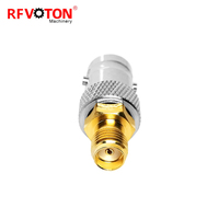 Adaptateur d'alimentation d'usine Sma femelle vers Bnc Jack femelle Rf adaptateur coaxial coaxial (rf) ROHS en stock cuivre laiton