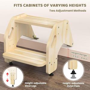 Wooden <b>bathroom</b> <b>stool</b>, children's wash <b>stool</b>, Montessori learning tower, kitchen standing <b>stool</b>, toddler toilet footstool - Product Image 3