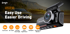 Dash Cam 2 Canais 4K <span class=keywords><strong>Hd</strong></span> Frente Traseira e Câmera Interna Do Carro Gravador De Vídeo <span class=keywords><strong>Dvr</strong></span> Caixa Preta Gravação De Condução Para Carro