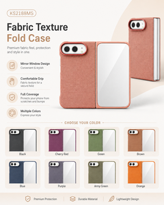 เคสโทรศัพท์พับได้เนื้อผ้าหรูหรา บางเฉียบ ป้องกันรอยขีดข่วน พร้อมปกป้องกล้อง - Product Image 4