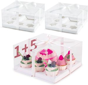 Boîte d'emballage personnalisée pour cupcakes, moules à muffins, macarons, biscuits, boîtes d'emballage transparentes pour gâteaux - Product Image 1