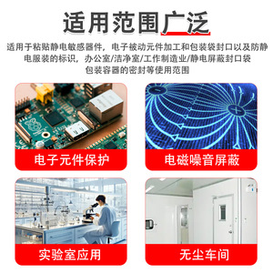 Antistatic Floor Marking Tape 2 In Width 0.06MM Thickness Osha Standard Warning Tape For Cleanroom Use - Product Image 5