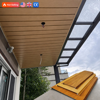Plafonds en aluminium à grain de bois - Décoration intérieure artistique - Design en bande métallique G - Plafond avec revêtement en poudre