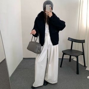 Nuovo <span class=keywords><strong>Cardigan</strong></span> Invernale 2026 da Donna, Colore Crema, con Zip, Collo a Pile e Tasche con Patta, Maglione Ampio Casual Chic, Nuovo Look - Product Image 4