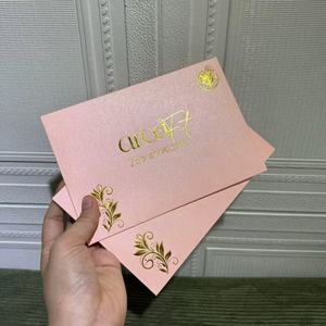 Invitation de fête de mariage imprimée personnalisée carte-cadeau de remerciement emballage d'enveloppe d'expédition en papier perlé - Product Image 4